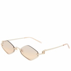 Gucci Eyewear GG1604S Sunglasses in Gold/Orange 