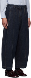 Cordera Blue Seam Curved Jeans