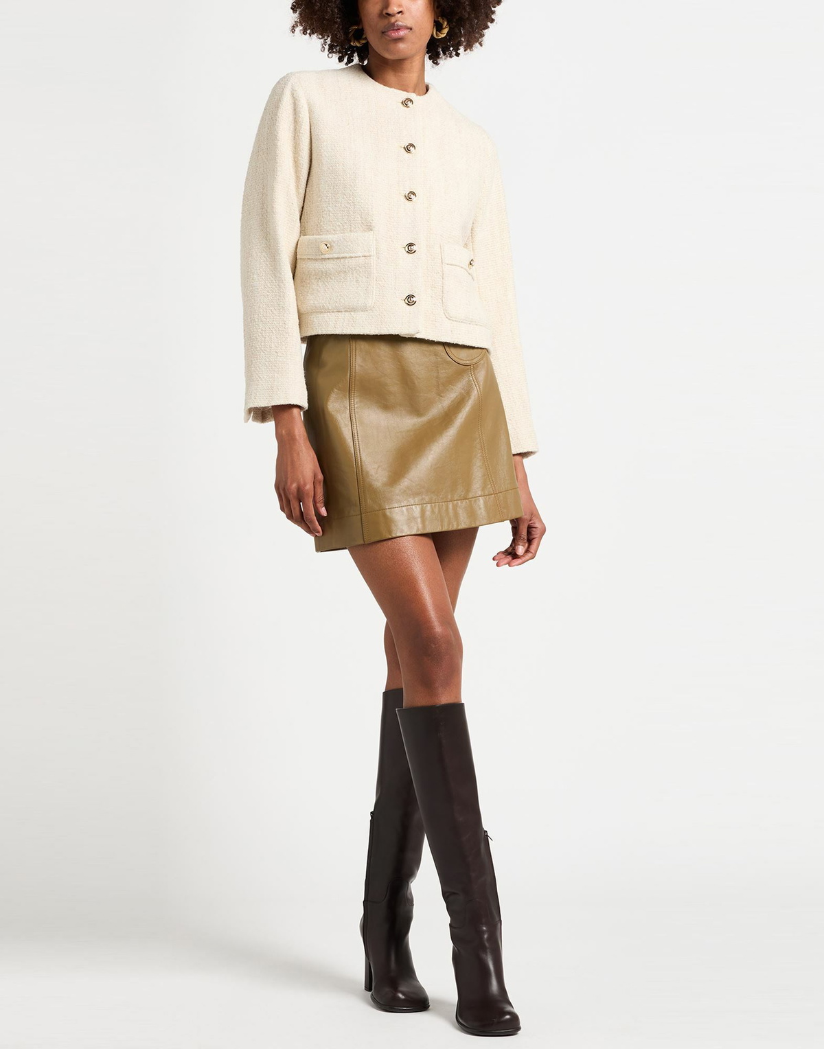 Maje Womens Jacket in Beige