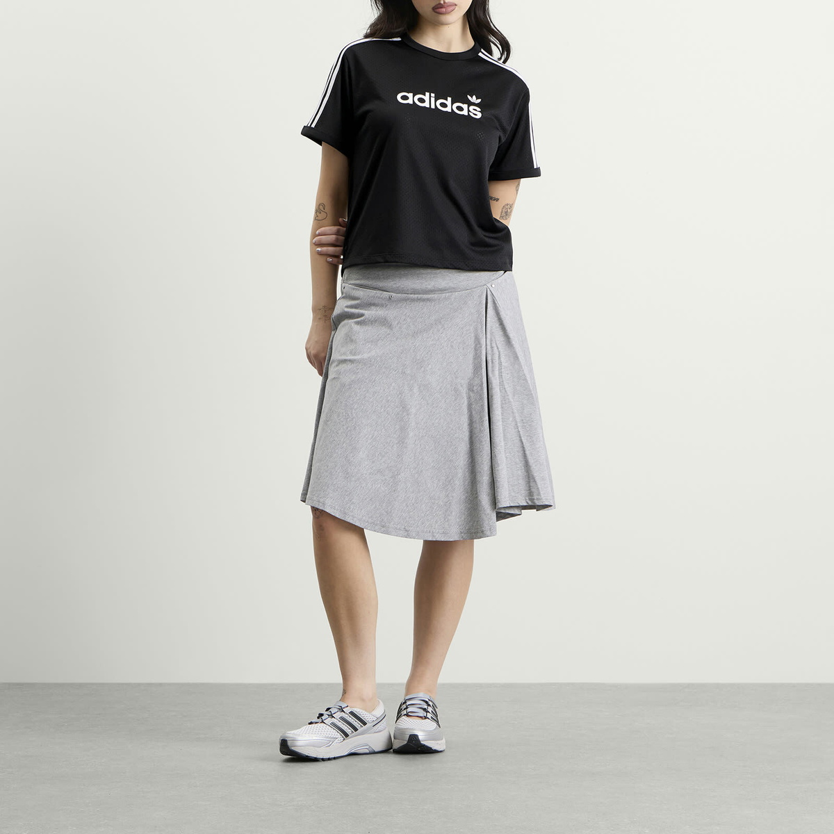 Adidas Women's Mesh T-Shirt in Black/White