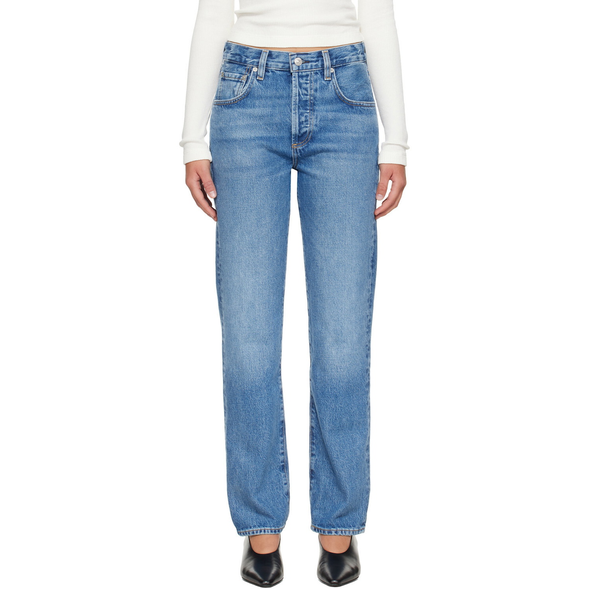 Citizens of Humanity Blue 90s High Rise Straight Jeans