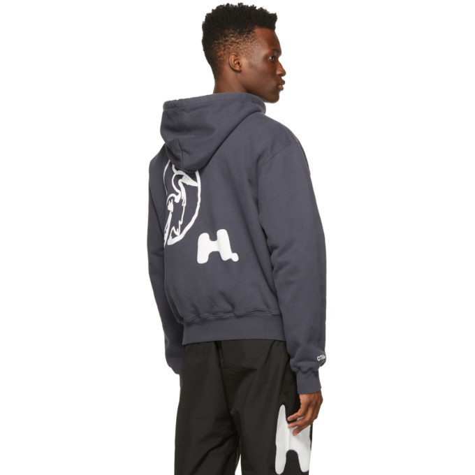 Heron Preston Blue Heron Spray Hoodie Heron Preston