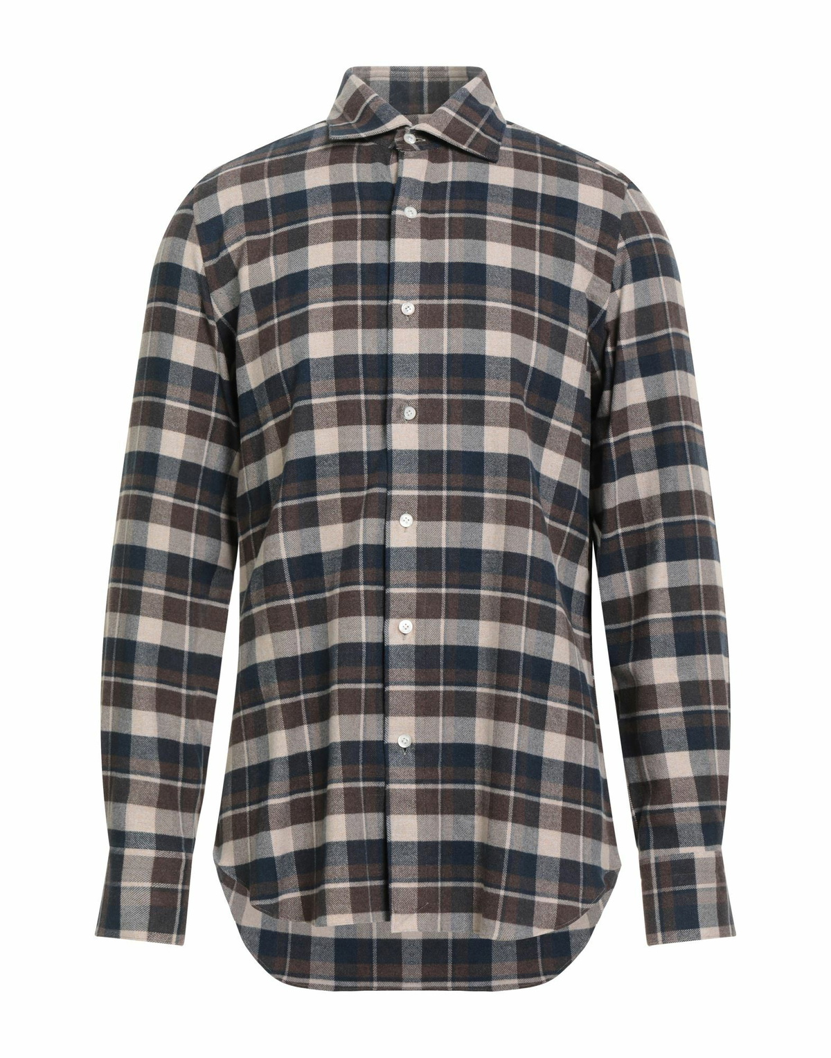 Finamore 1925 Mens Shirt Dark in Brown