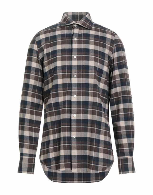 Photo: Finamore 1925 Mens Shirt Dark in Brown
