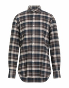 Finamore 1925 Mens Shirt Dark in Brown