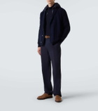 Herno Layered wool and technical cardigan