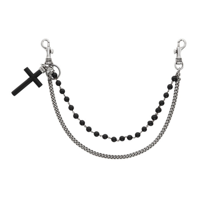 Dsquared2 Black Cross Pant Chain Keychain Dsquared2