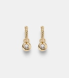 David Yurman Petite Cable 18kt gold huggie earrings with diamonds