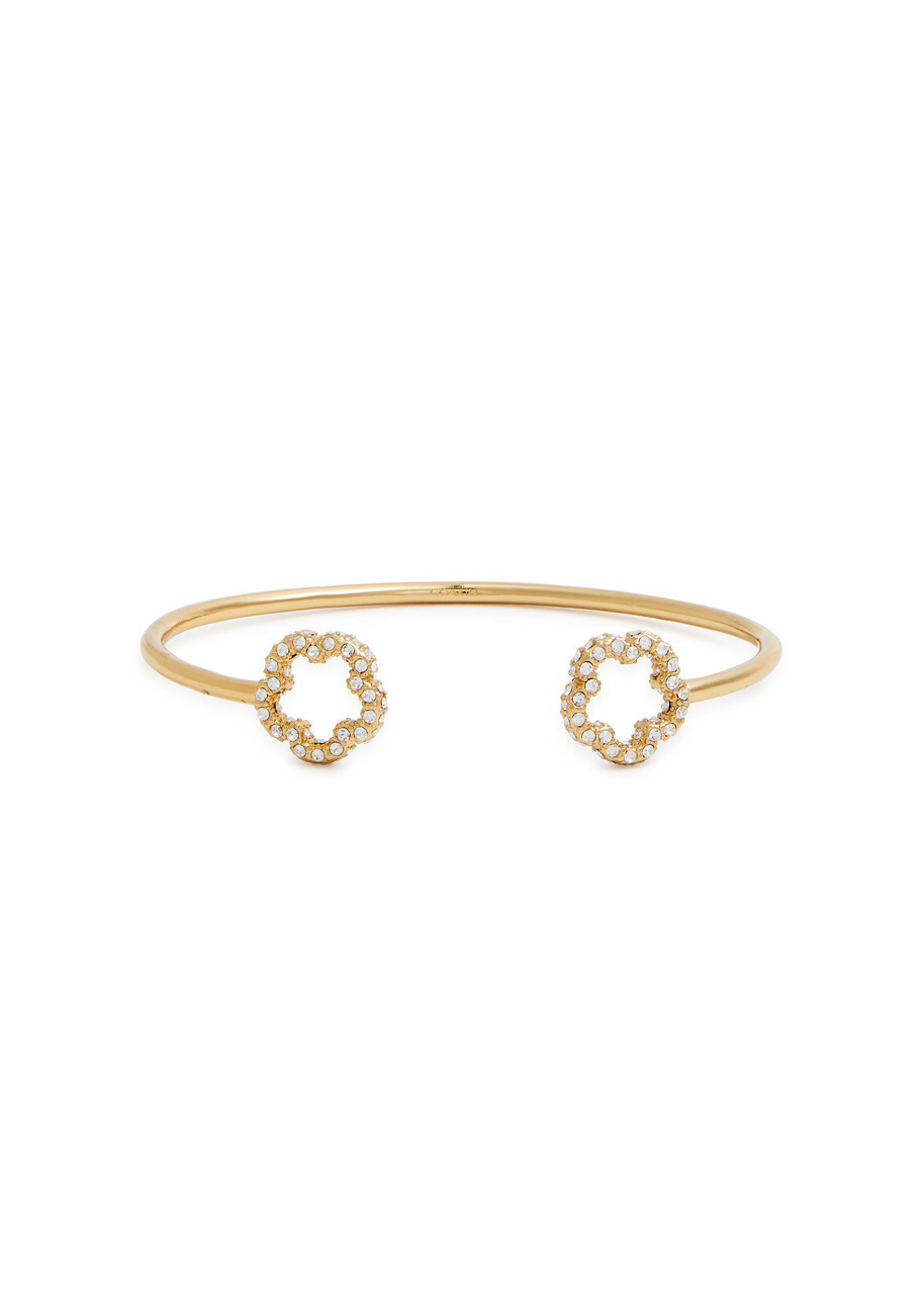 Coach Tea Rose Crystal-embellished Cuff - Gold - One Size