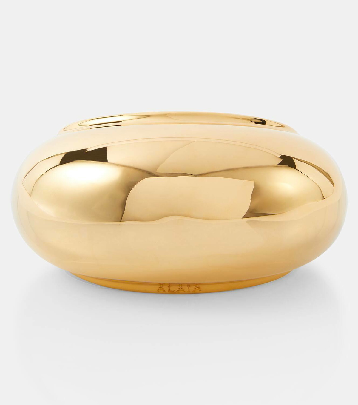 Alaïa Bumper leather-trimmed cuff bracelet ALAÏA