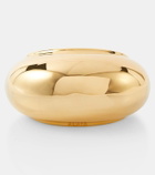 Alaïa Bumper leather-trimmed cuff bracelet