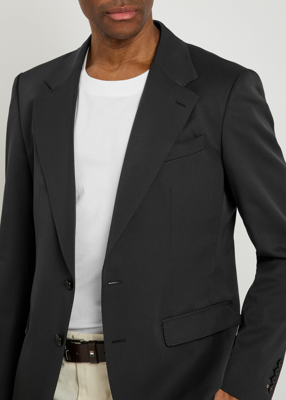 Dolce & Gabbana Tela Lana Stretch-wool Blazer Black