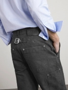 LOEWE - Straight-Leg Cotton Trousers - Gray