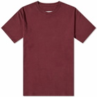 Maison Margiela Men's Classic Garment Dyed T-Shirt in Burgundy