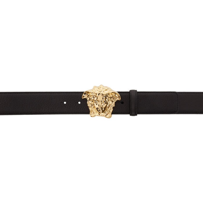 Photo: Versace Black and Gold Medusa Belt