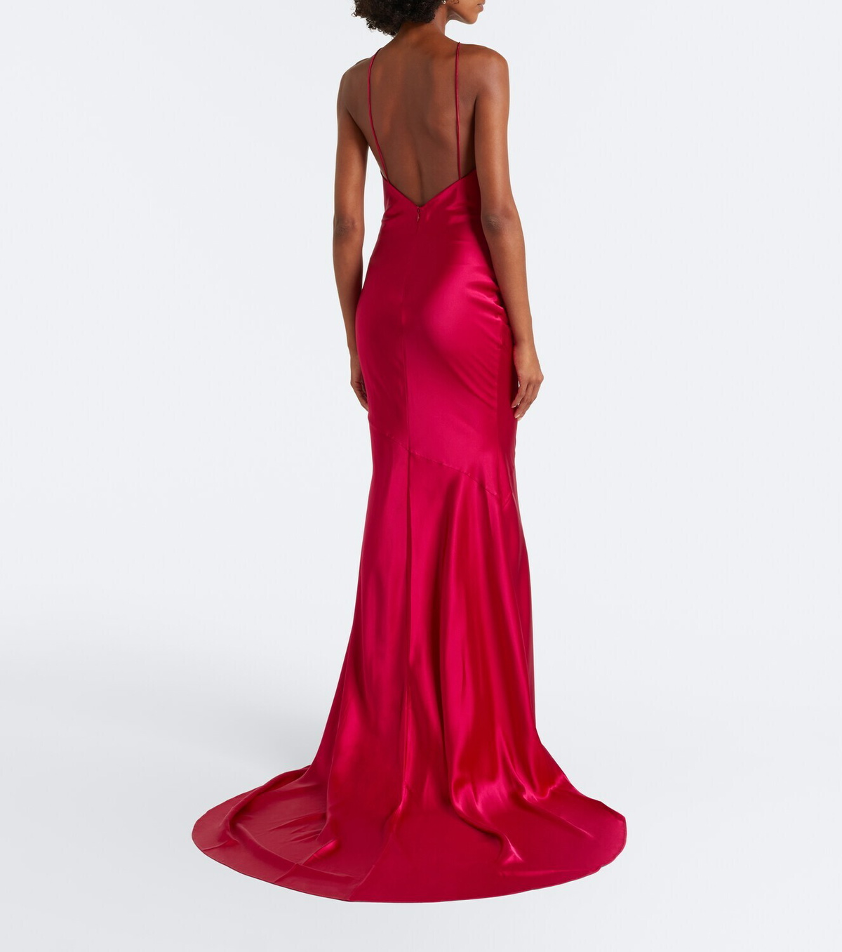 Alex Perry Halterneck silk satin gown