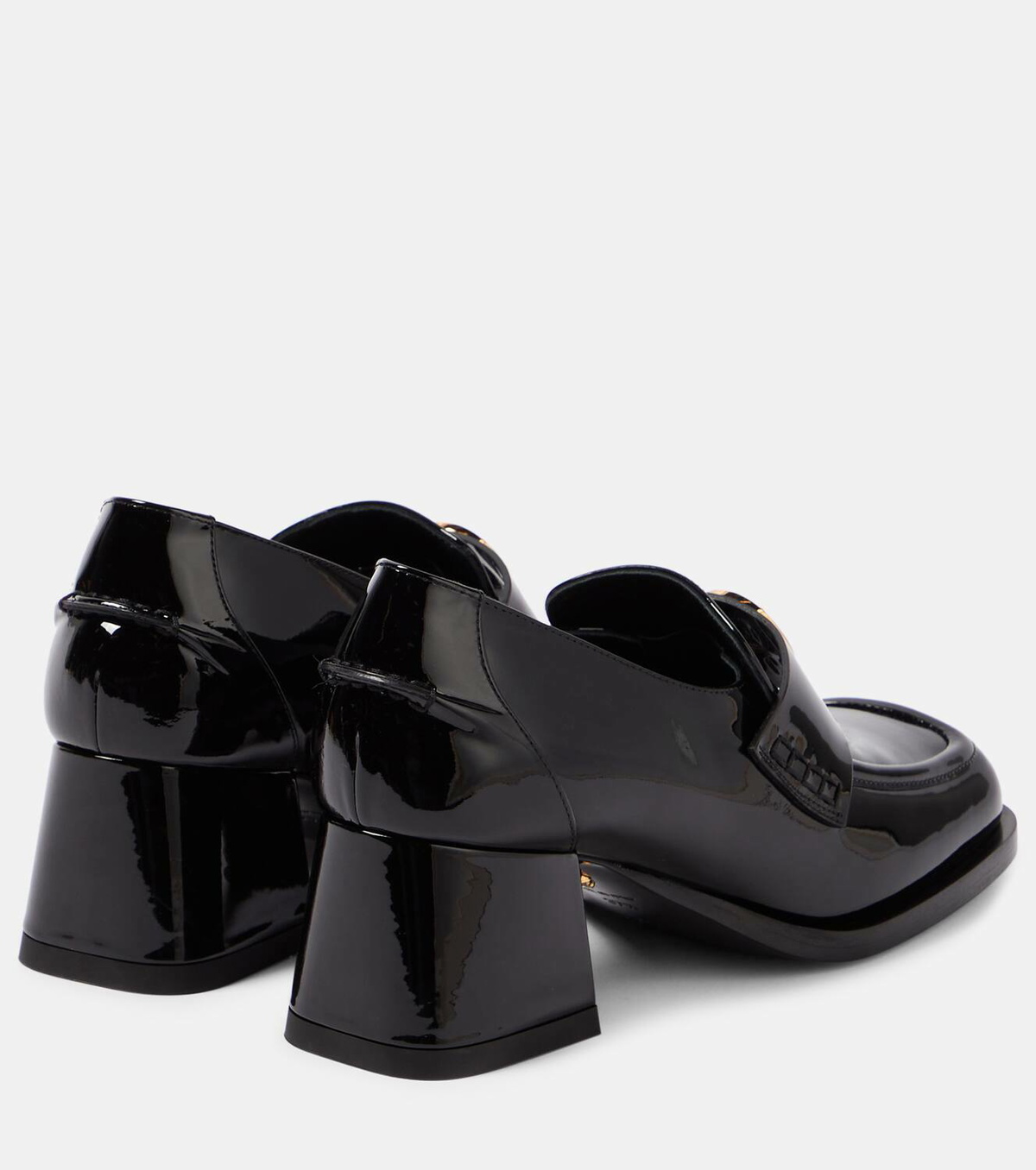 Versace Alia patent leather loafer pumps Versace