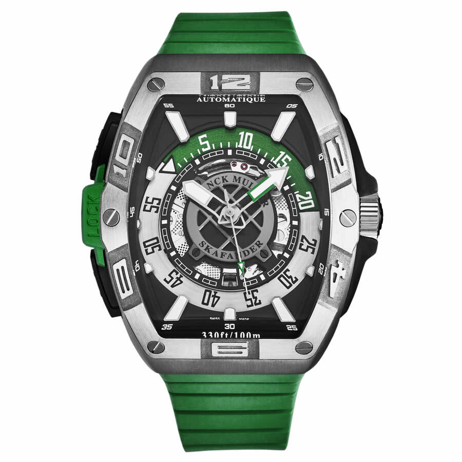 Franck Muller SkaFander Automatic Black Dial Mens Watch 46SCSKFBLKGRN
