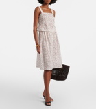 Posse Charlotte floral cotton midi skirt