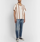 Saturdays NYC - Canty Camp-Collar Striped Cotton-Poplin Shirt - Neutrals