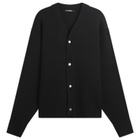 Jacquemus Men's Merino Wool Cardigan in Black