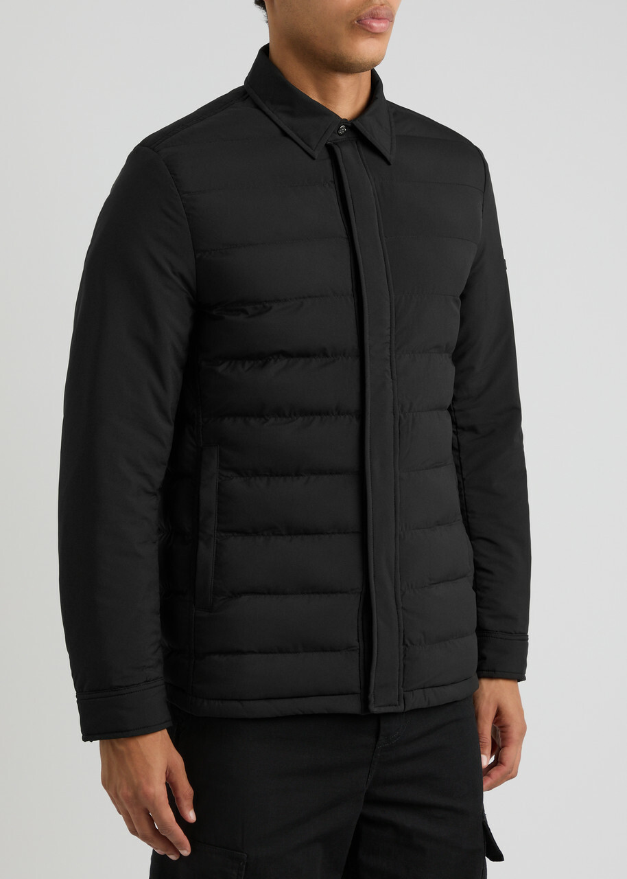 Sandbanks Logo Quilted Shell Jacket Black