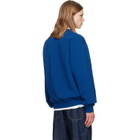 Helmut Lang Blue Varsity Crew Sweatshirt