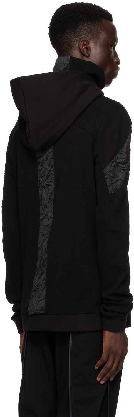 CARNET-ARCHIVE Black Paneled Hoodie
