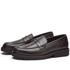 VINNYs Men's VINNY's Richee Lug Sole Penny Loafer in Dark Brown Crust