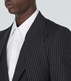 Alexander McQueen Pinstripe wool and mohair suit jacket