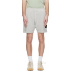 Stone Island Gray 6200014 Malfilé Fleece Old Effect Shorts