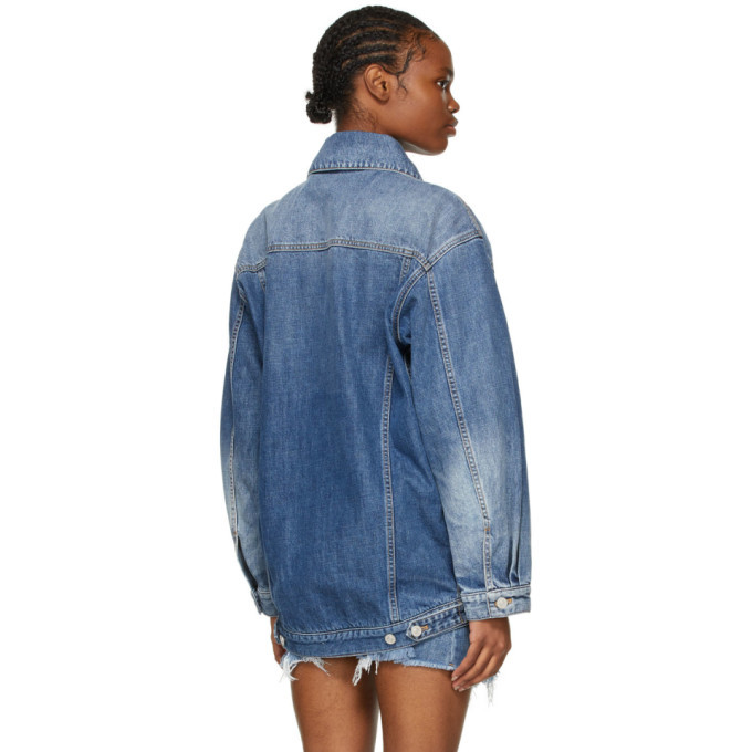 Givenchy Blue Denim Oversized 4G Chain Jacket Givenchy