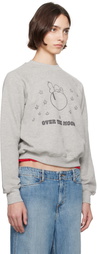 Re/Done Gray Classic 'Snoopy Moon' Sweatshirt