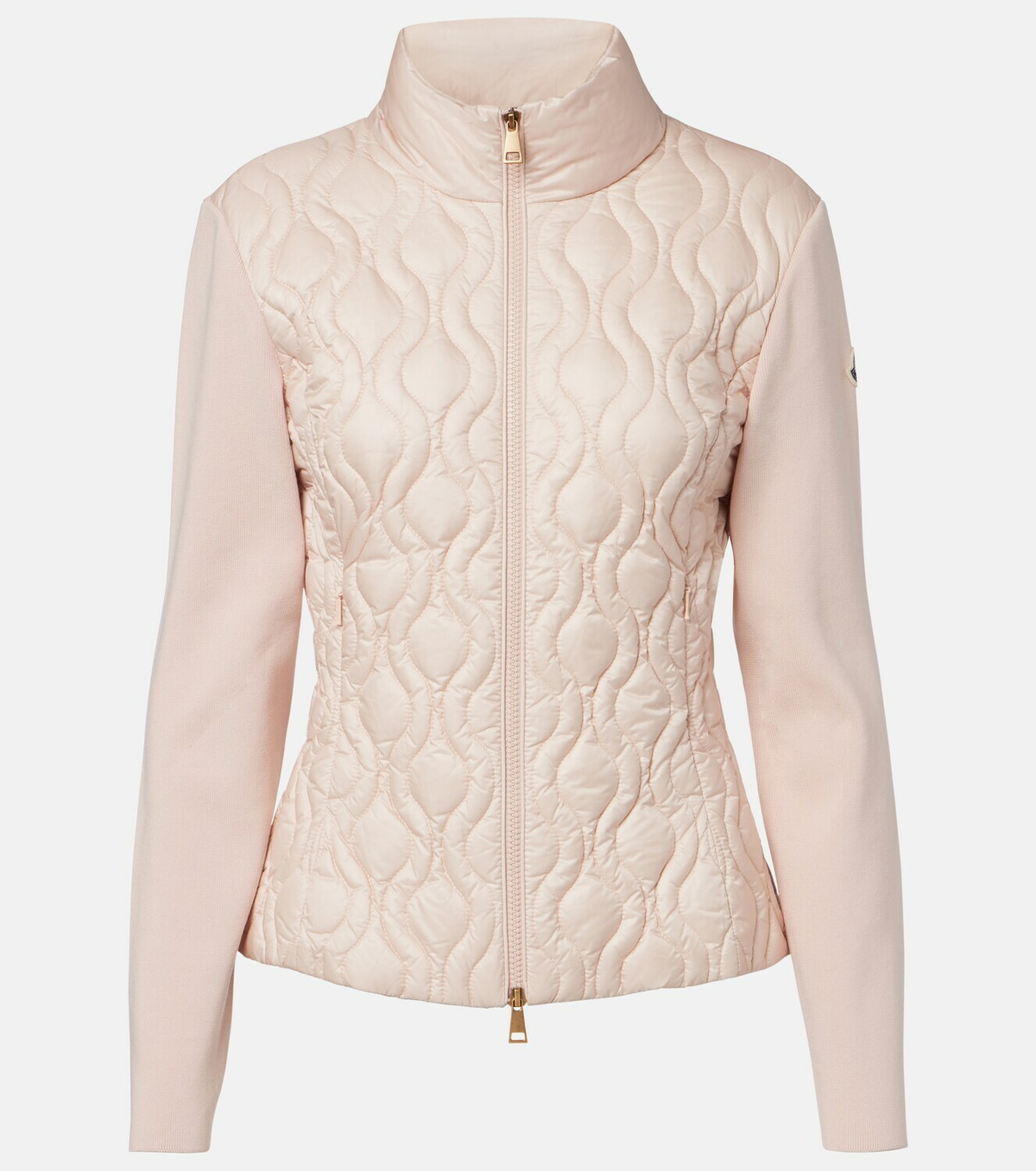 Moncler Down-paneled cotton cardigan