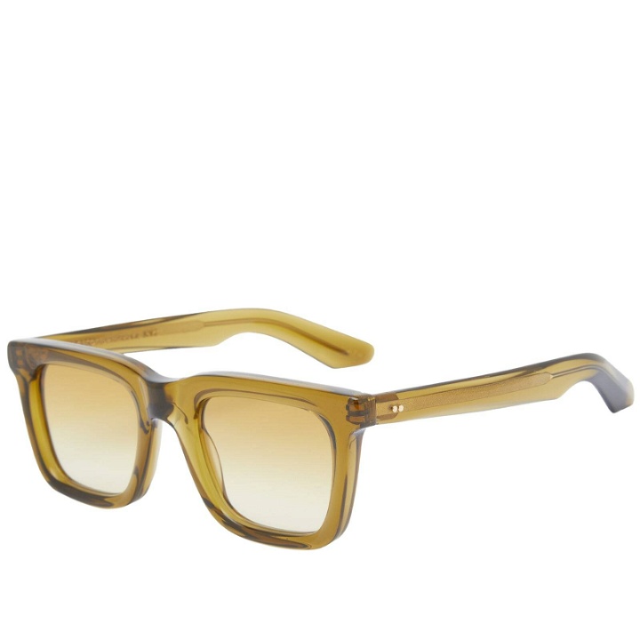 Photo: Moscot Rizik Sunglasses in Olive Brown/Chesnut