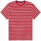 Polo Ralph Lauren Men's Stripe T-Shirt in Red/White