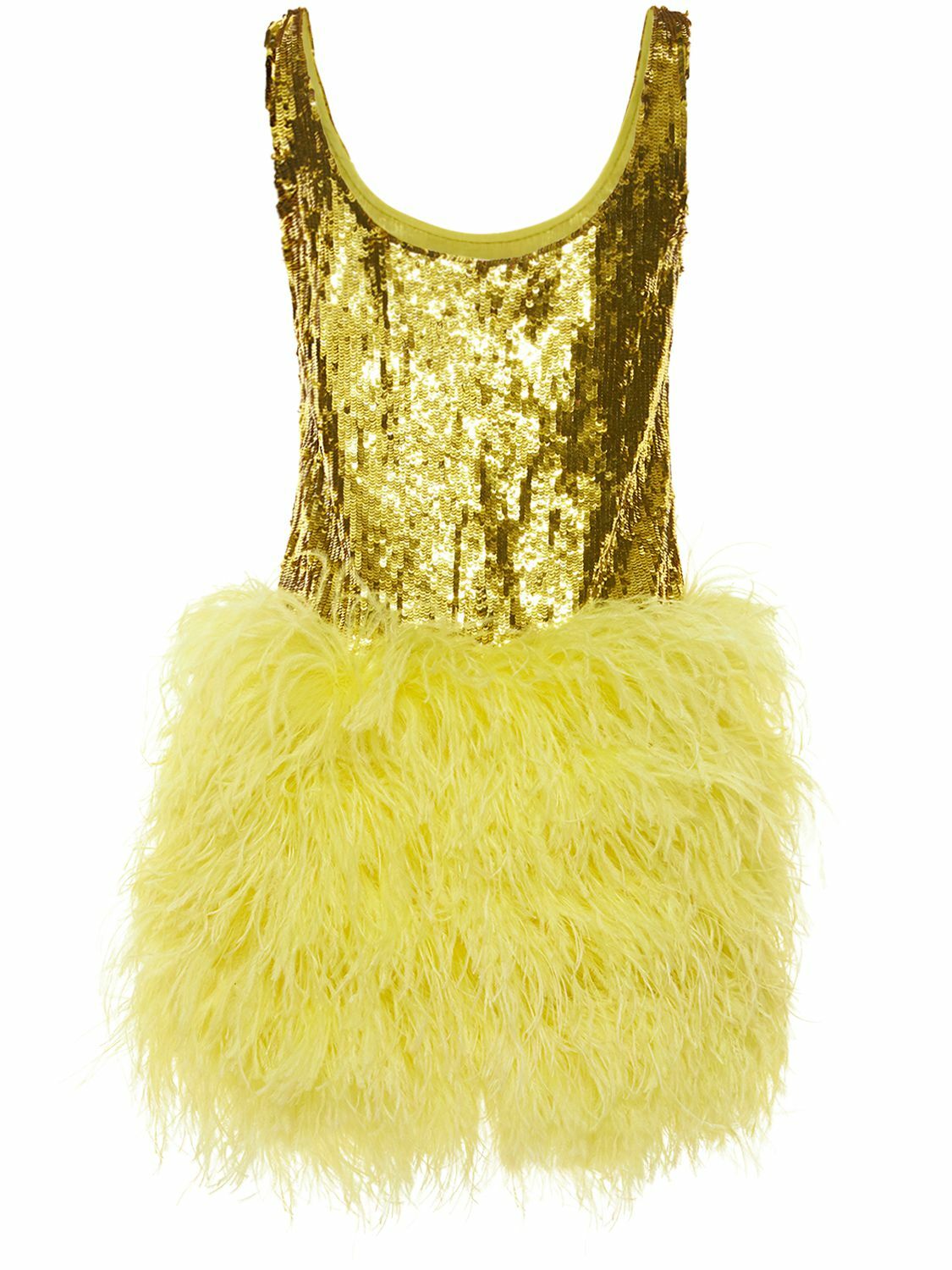 VIP【関税送料無料】希少 Valentino Feathers Mini Dress Valentino Garavani sequin-embellished feather-trimmed