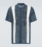 Frescobol Carioca Castillo cotton-blend crochet bowling shirt