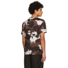 Dolce and Gabbana Red Cotton Camo Print T-Shirt