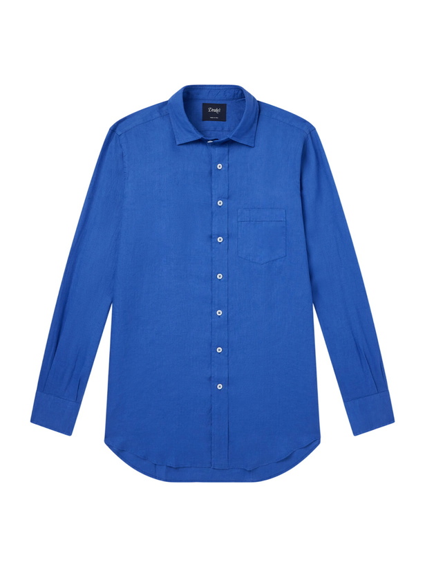 Photo: Drake's - Linen Shirt - Blue