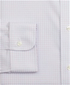 Brooks Brothers Men's Stretch Madison Relaxed-Fit Dress Shirt, Non-Iron Micro-Check | Pink