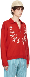 Bode Red Floret Polo
