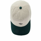 Danton Men's Chino Cloth Combination Cap in Ivory/Green