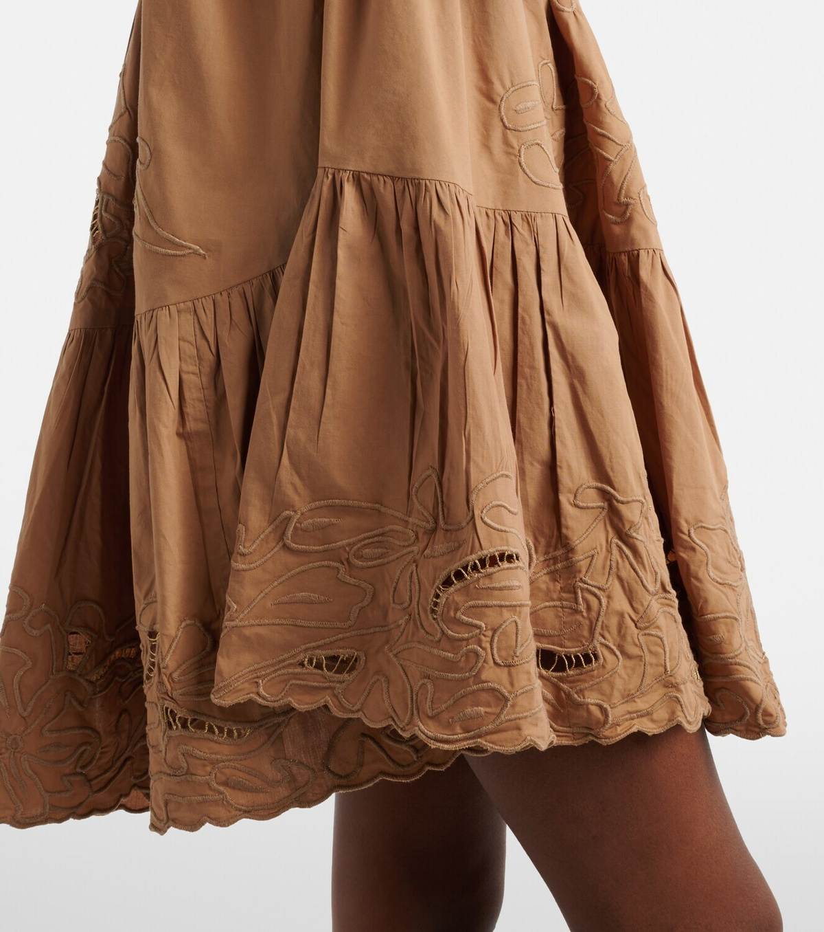 Juliet Dunn Embroidered cotton minidress
