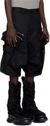 Julius Black Cargo Denim Shorts