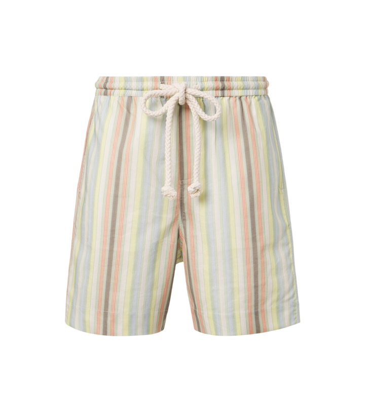 Photo: Commas Striped hemp and cotton Bermuda shorts