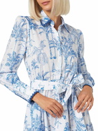 MC2 Saint Barth Woman Long Dress With Toile De Jouy Print