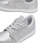 Air Jordan 1 Retro Low OG TD Sneakers in Neutral Grey/Mtlc Silver/White