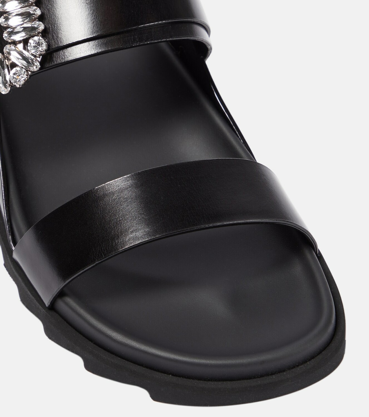 Roger Vivier Slidy Viv' embellished leather sandals Roger Vivier