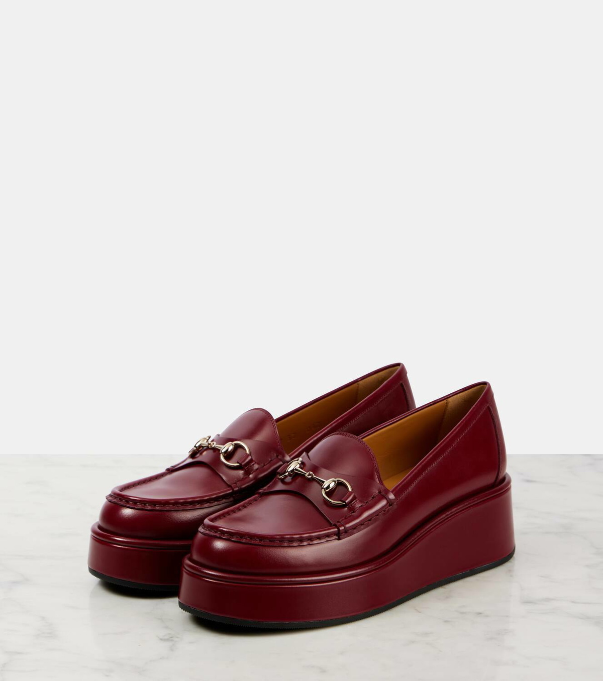 Gucci Horsebit leather platform loafers Gucci